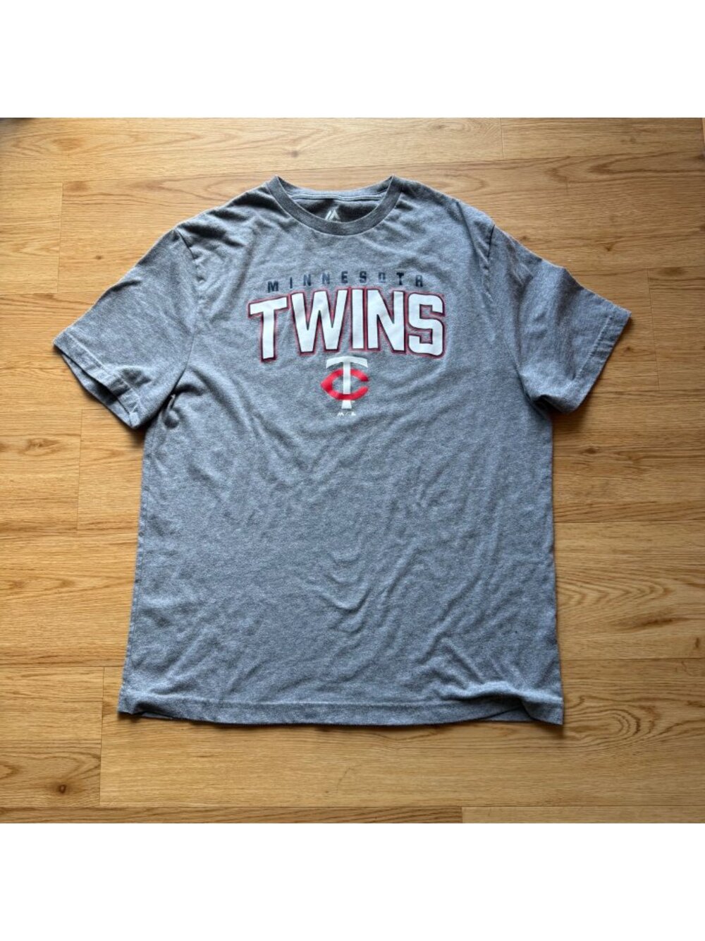 Minnesota Twins Gray Majestic T-Shirt XL Cotton Blend Crewneck Sportswear